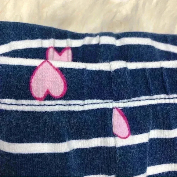 Kids  Headquarters Sweatpants Stripes / Hearts Blue/White/Pink Size 3T - Picture 9 of 16